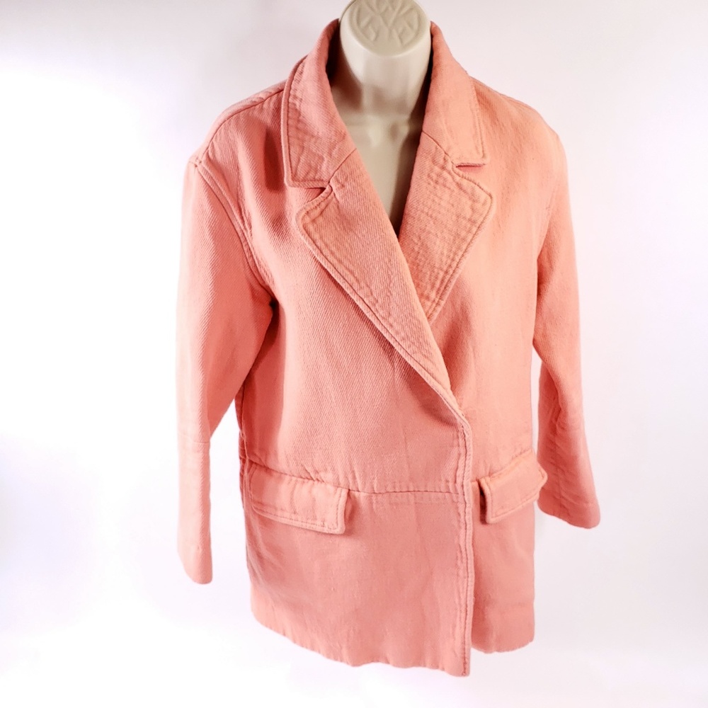 Zara Trafaluc Salmon Pink Jacket Coat